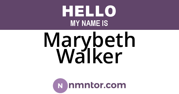 Marybeth Walker