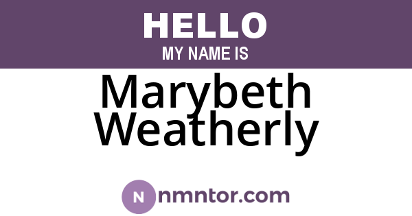 Marybeth Weatherly