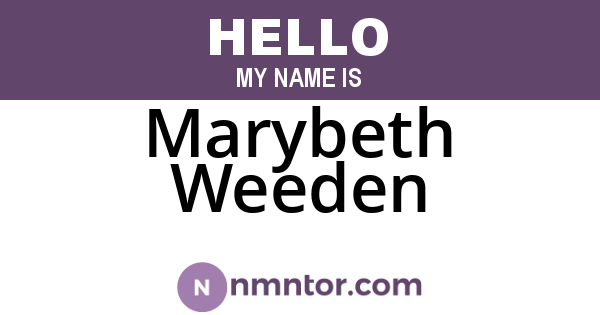 Marybeth Weeden