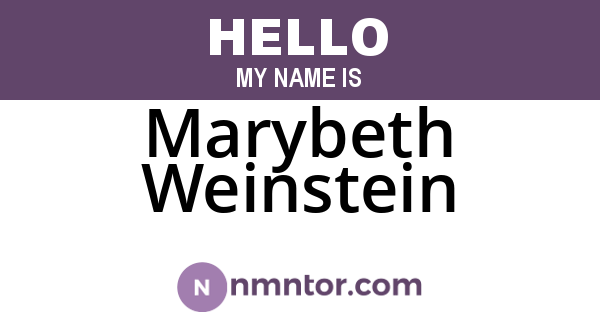 Marybeth Weinstein