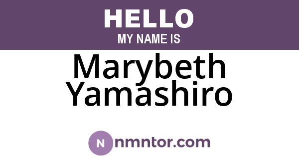 Marybeth Yamashiro