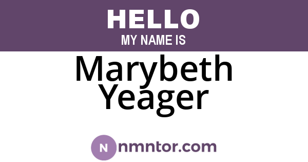 Marybeth Yeager