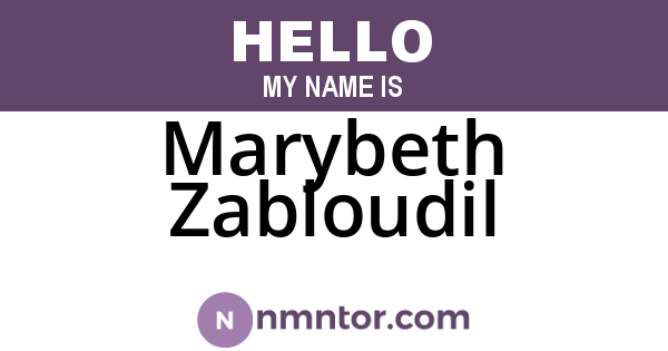 Marybeth Zabloudil