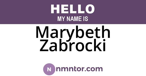 Marybeth Zabrocki