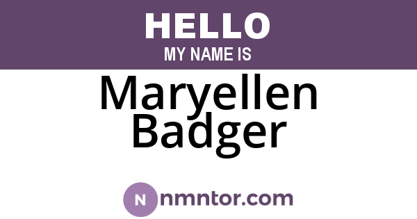 Maryellen Badger