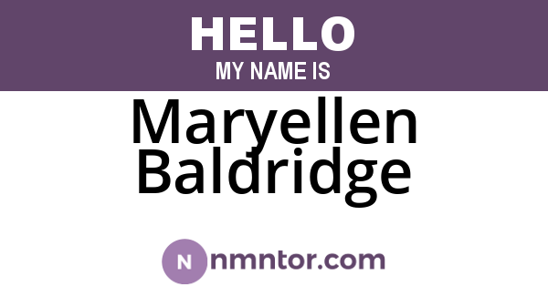 Maryellen Baldridge