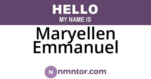 Maryellen Emmanuel