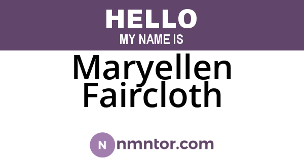 Maryellen Faircloth