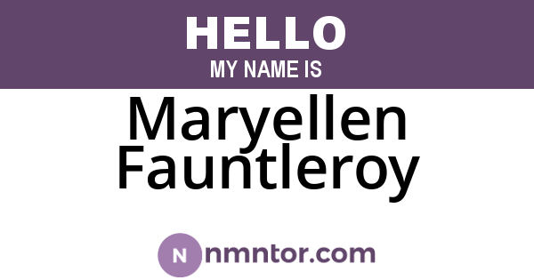 Maryellen Fauntleroy