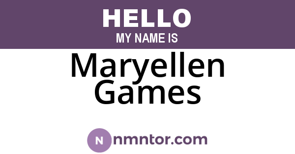 Maryellen Games