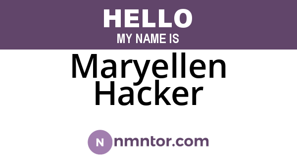 Maryellen Hacker