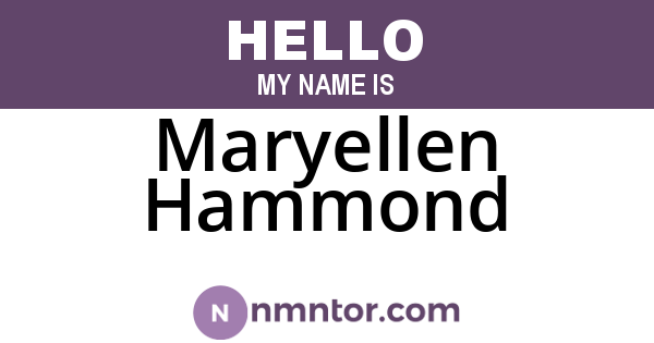 Maryellen Hammond