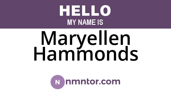 Maryellen Hammonds