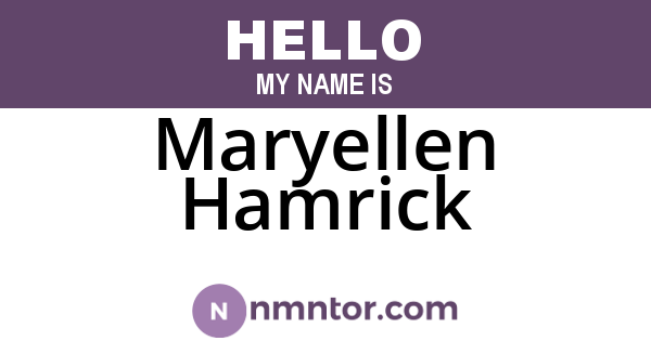 Maryellen Hamrick