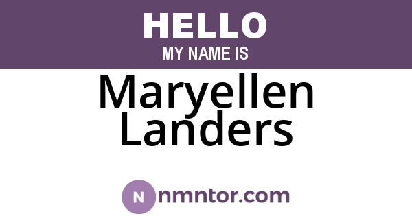 Maryellen Landers