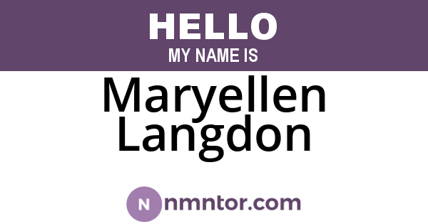 Maryellen Langdon