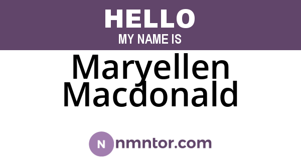 Maryellen Macdonald