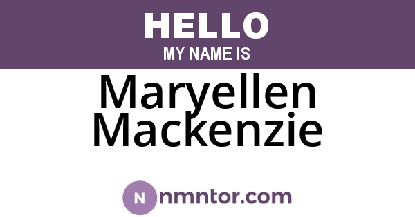 Maryellen Mackenzie