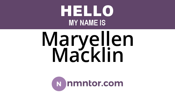 Maryellen Macklin