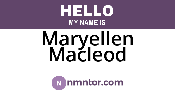 Maryellen Macleod