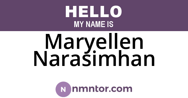 Maryellen Narasimhan