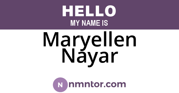 Maryellen Nayar