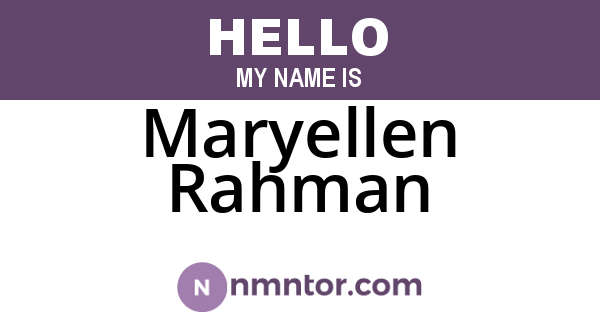 Maryellen Rahman