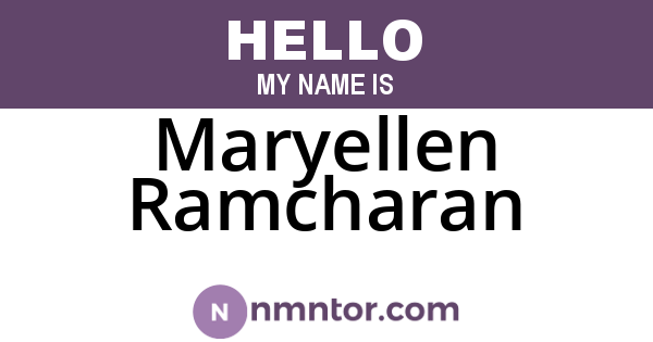 Maryellen Ramcharan