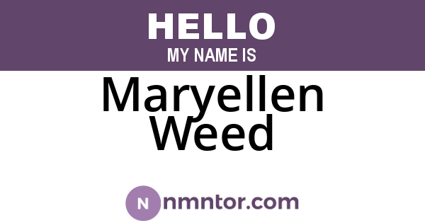 Maryellen Weed