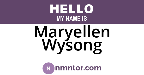 Maryellen Wysong