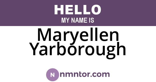 Maryellen Yarborough