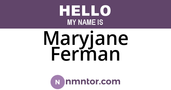 Maryjane Ferman