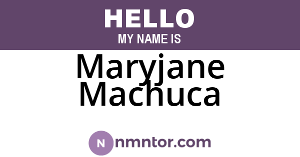 Maryjane Machuca
