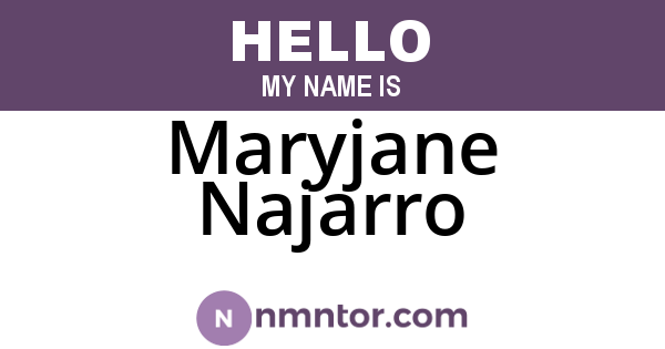 Maryjane Najarro