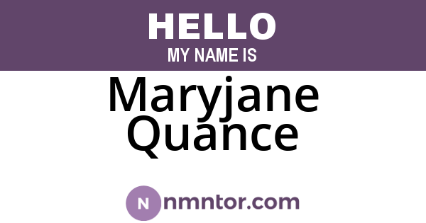 Maryjane Quance