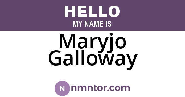 Maryjo Galloway