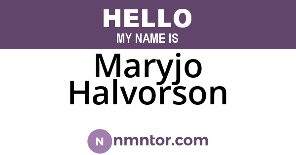 Maryjo Halvorson