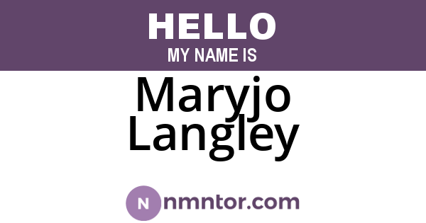 Maryjo Langley
