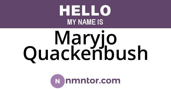 Maryjo Quackenbush