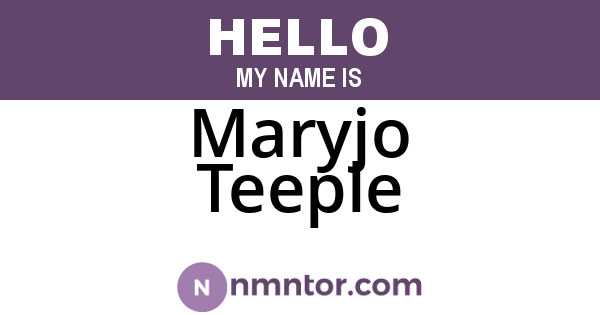 Maryjo Teeple