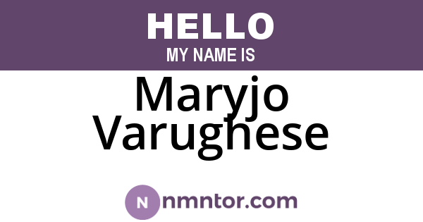 Maryjo Varughese