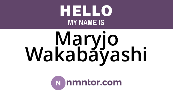Maryjo Wakabayashi