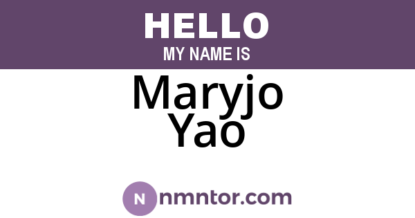 Maryjo Yao