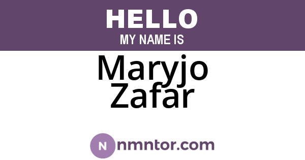 Maryjo Zafar