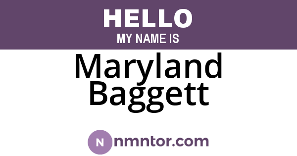 Maryland Baggett