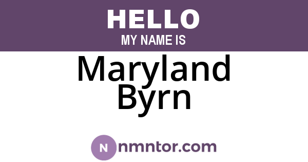 Maryland Byrn