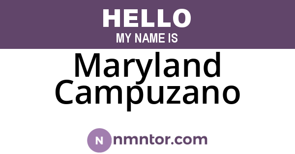 Maryland Campuzano