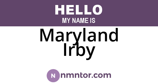 Maryland Irby