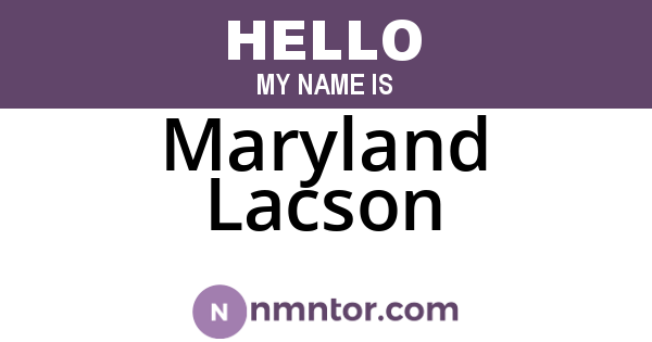 Maryland Lacson