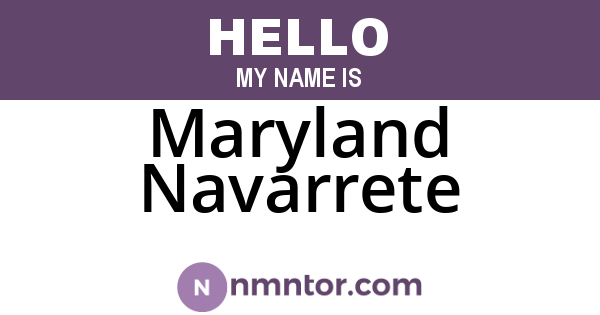 Maryland Navarrete